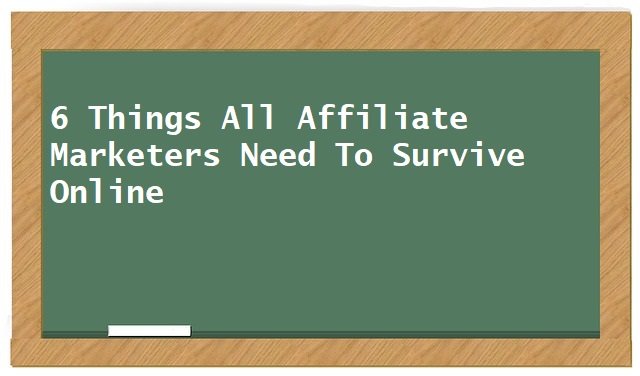 6 Things All Affiliate Marketers Need To Survive Online