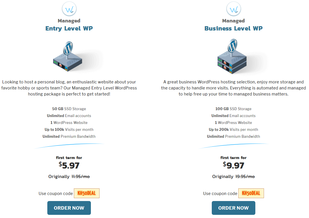 Knownhost WordPress Hosting Plans