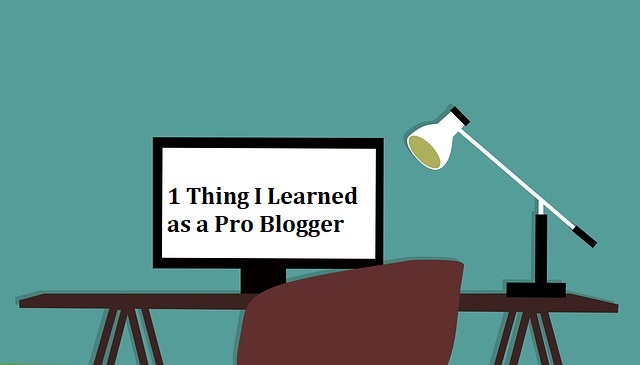 1 Thing I Learned as a Pro Blogger