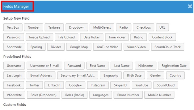 Ultimate Member Fields