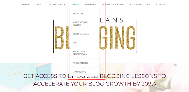 Blog Categories Menu