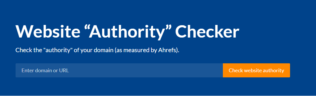 Ahref domain authority checker